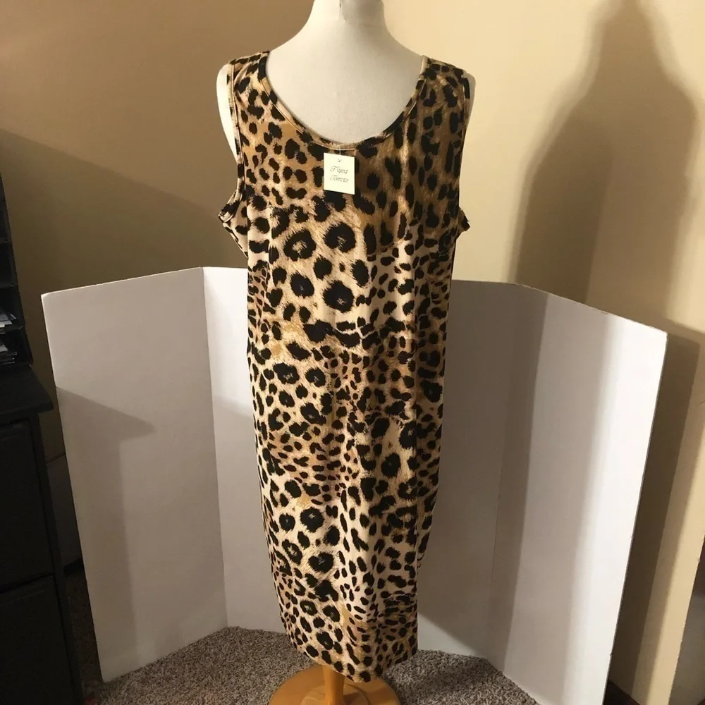 Flying Tomato Leopard Print Nightgown Sz L NWT